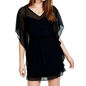 Express Black Mini Caftan Dress XS NWT